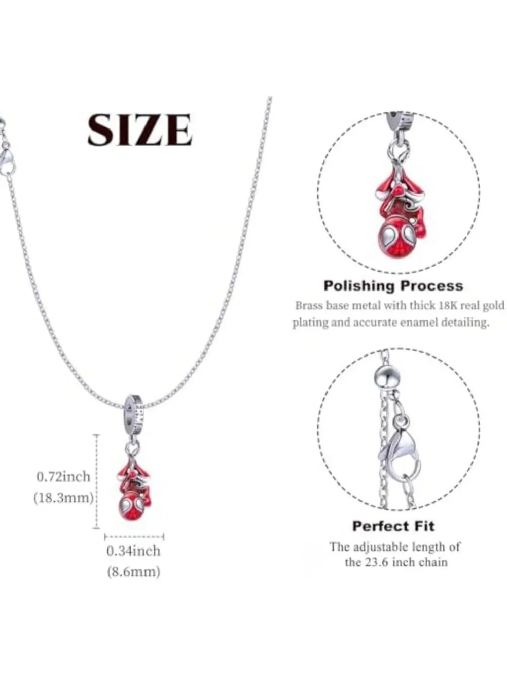Stylish Spider Pendant Necklace with Adjustable Chain for Unisex Fashion